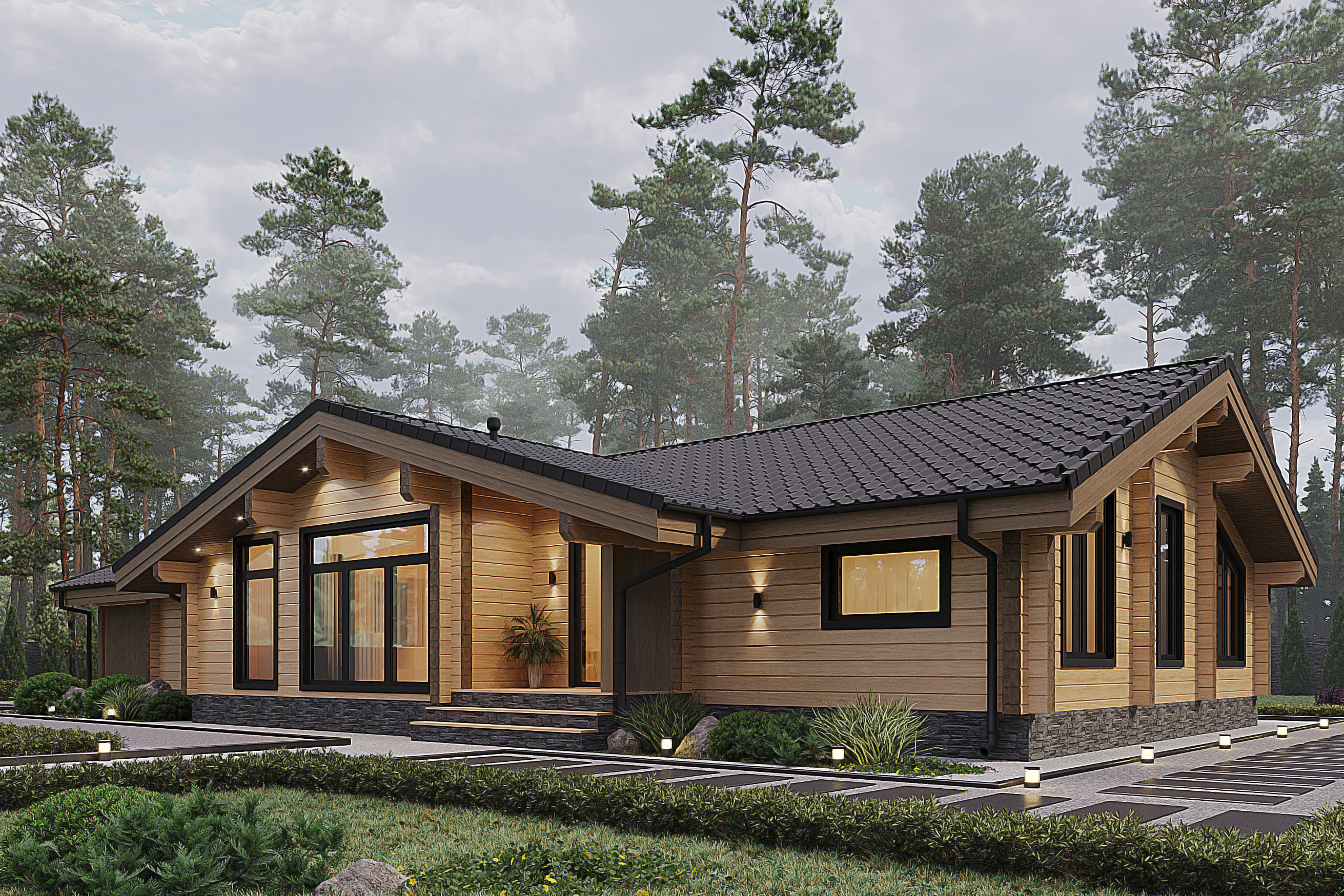 Дом из клееного бруса VZ-498